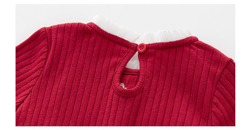 Baby Fall Clothes Climbing Clothes Sweet Baby Girl Triangle Ha Jumpsuit